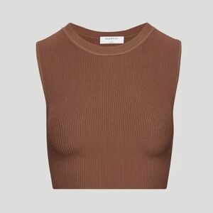 Babaton Sculpt Knit Muscle Cropped Ribbed Tank Size L (Runs Small IMO)Womens EUC